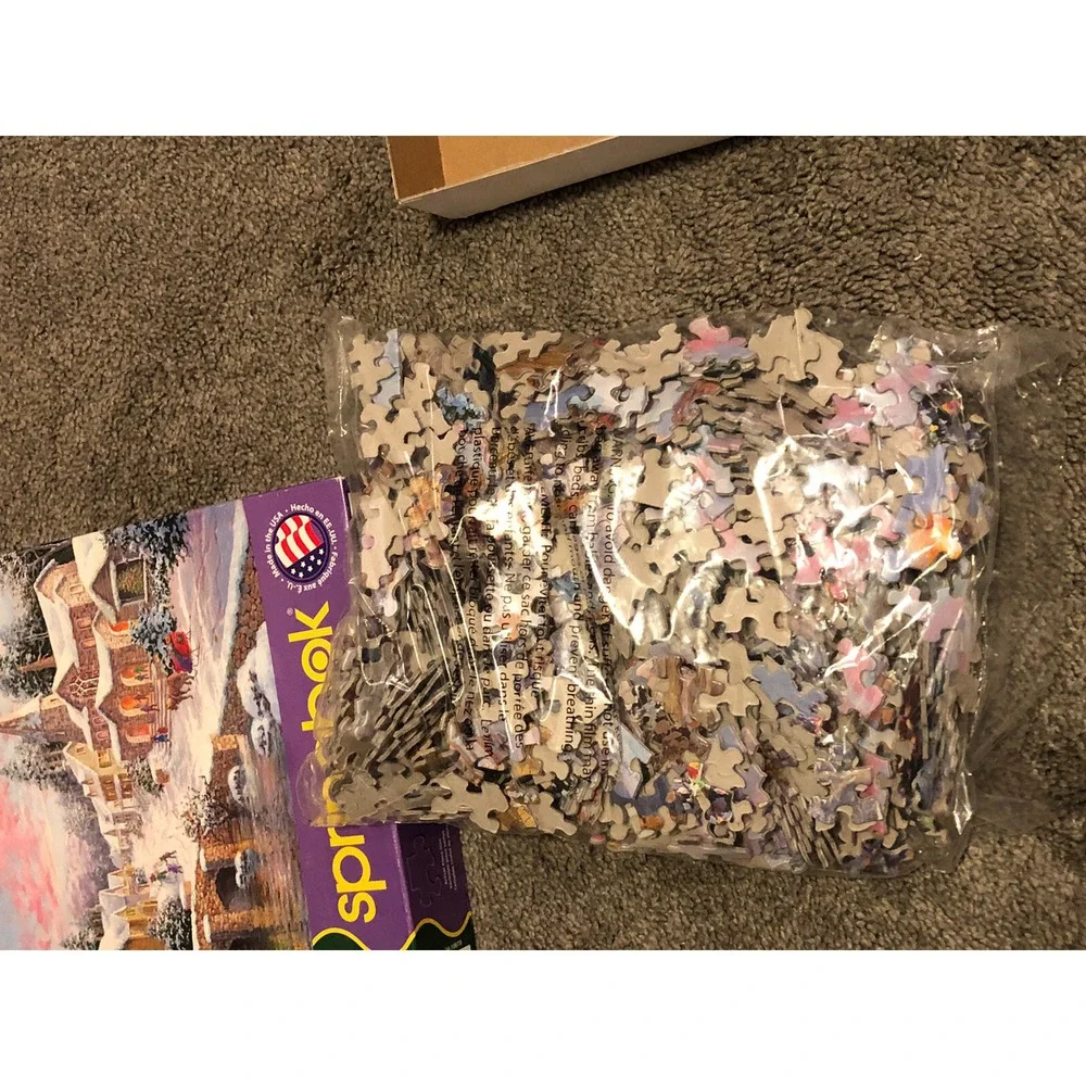 Springbok Puzzle - NEW - Heaven On Earth -  Snow - Town- 1000 pieces - Complete